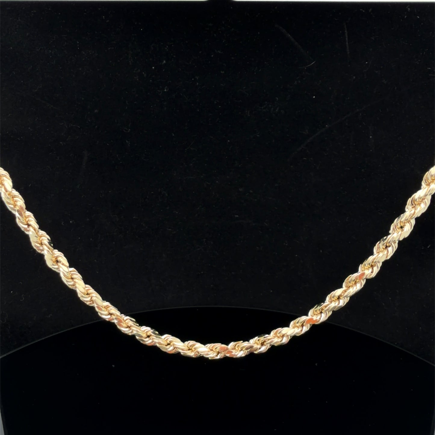 14K Diamond-Cut Rope Gold Chain 2.2mm 18"
