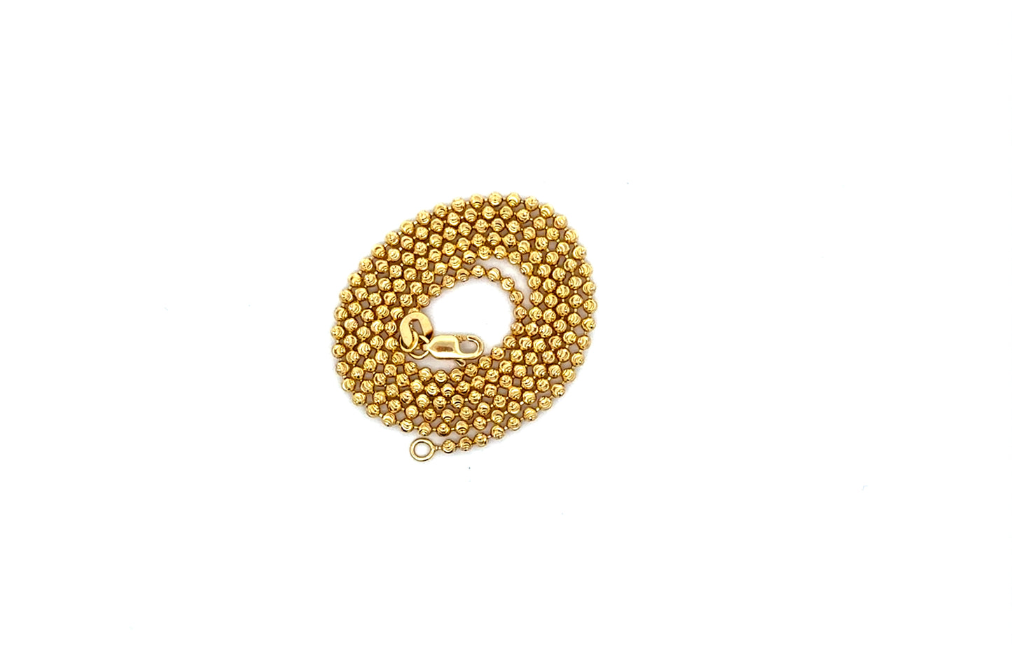 14K Diamond-Cut Moon Gold Chain 2mm 20"