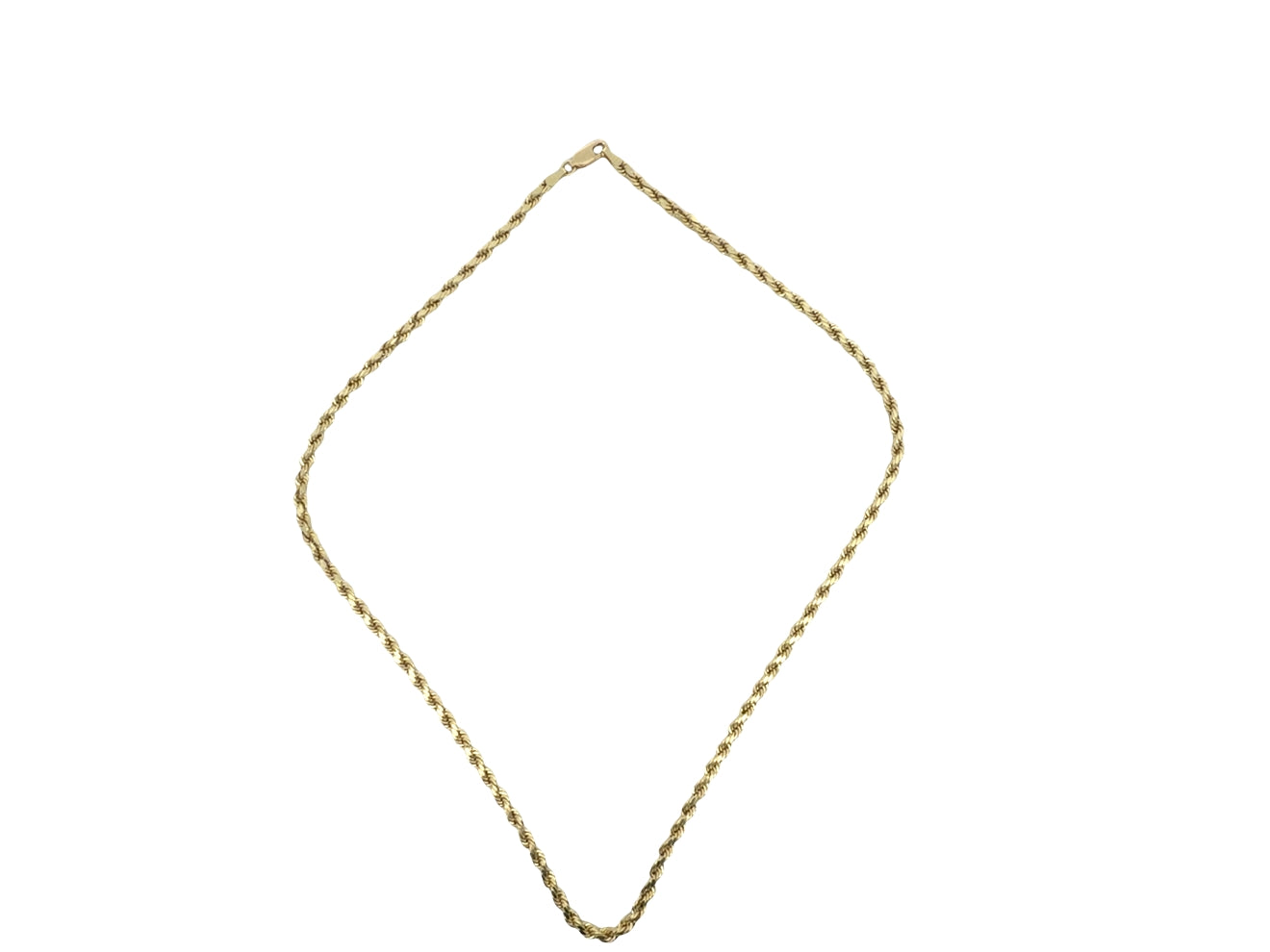 Diamond Cut Rope Chain Necklace 18 Inch