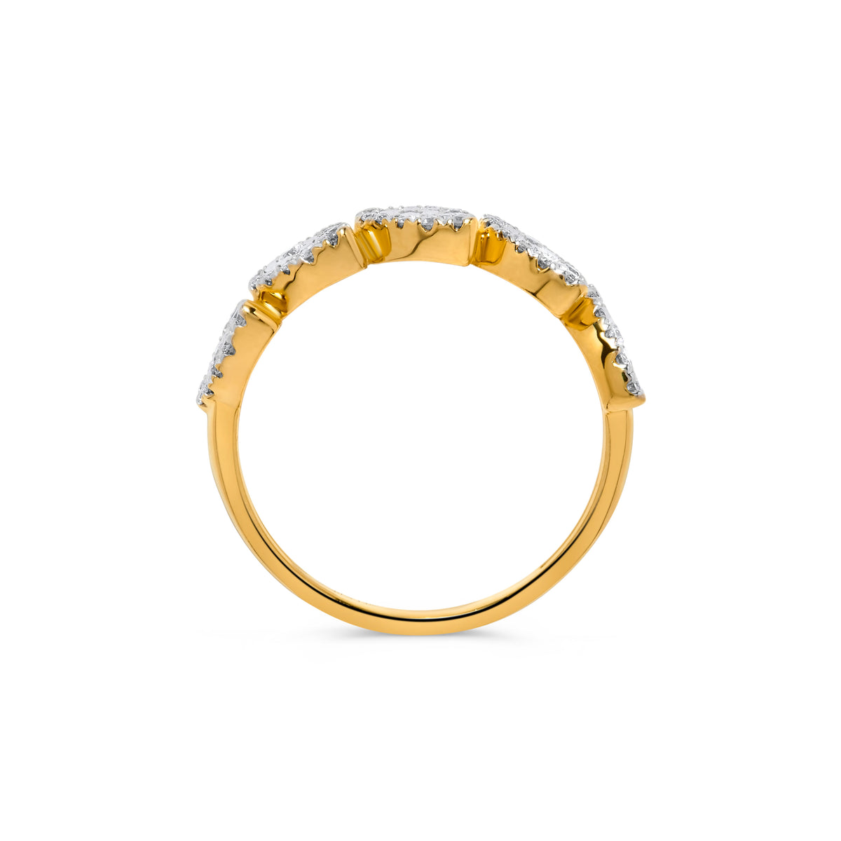 0.40 ct. t.w. Pear-Shaped Miracle Diamond Stack Ring in 14K Two Tone Gold