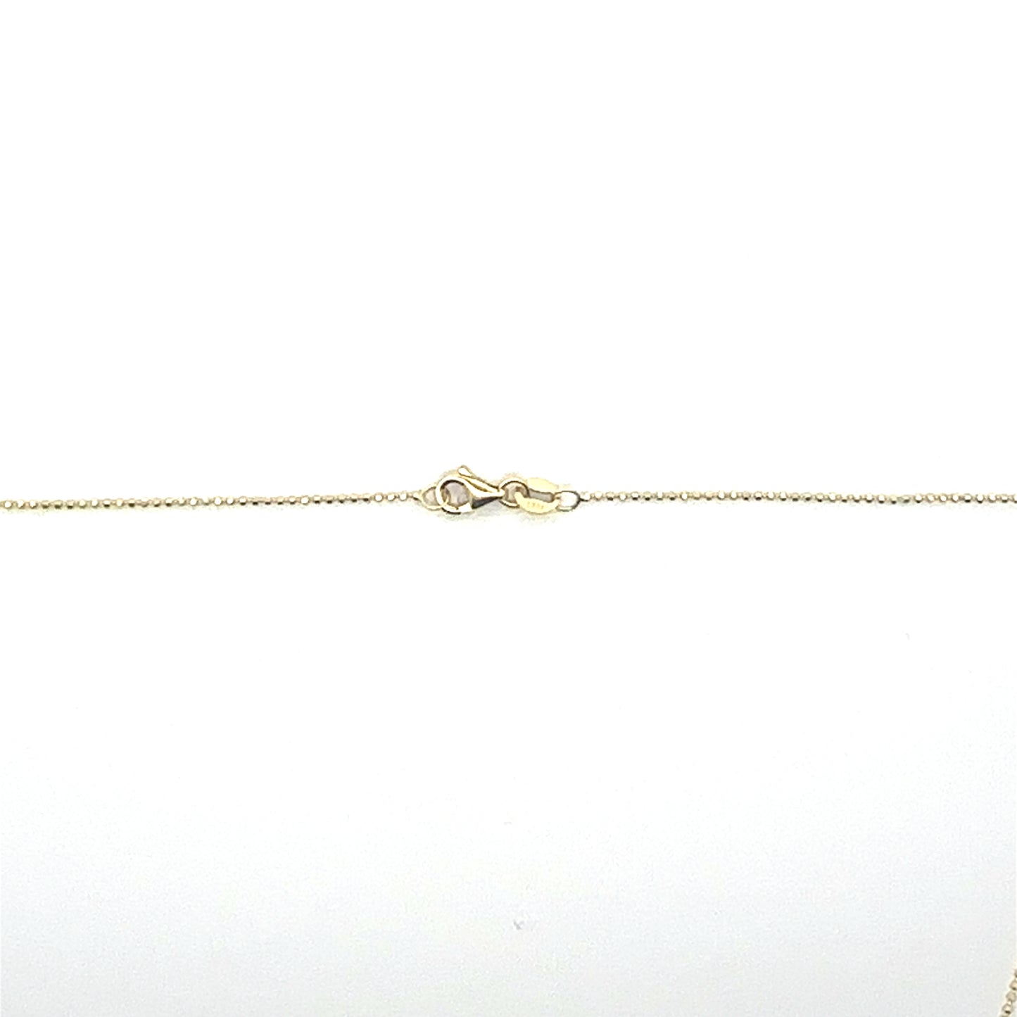 14K Yellow Gold 1mm Diamond Cut Moon Chain Necklace 20 Inch
