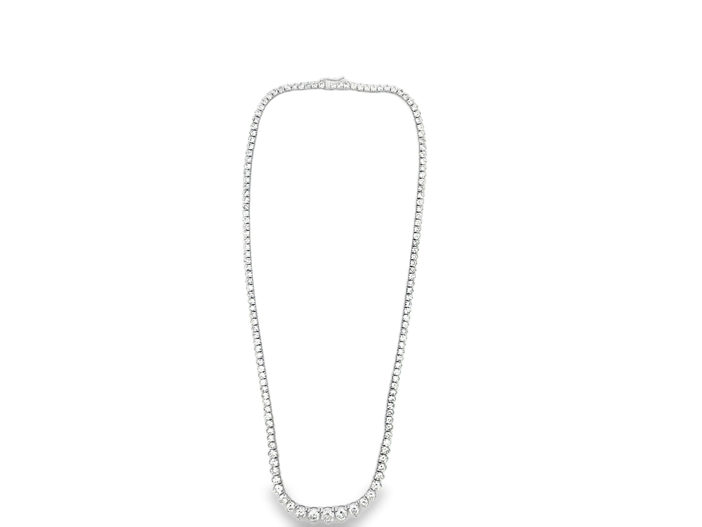 Graduated Diamond Tennis Necklace