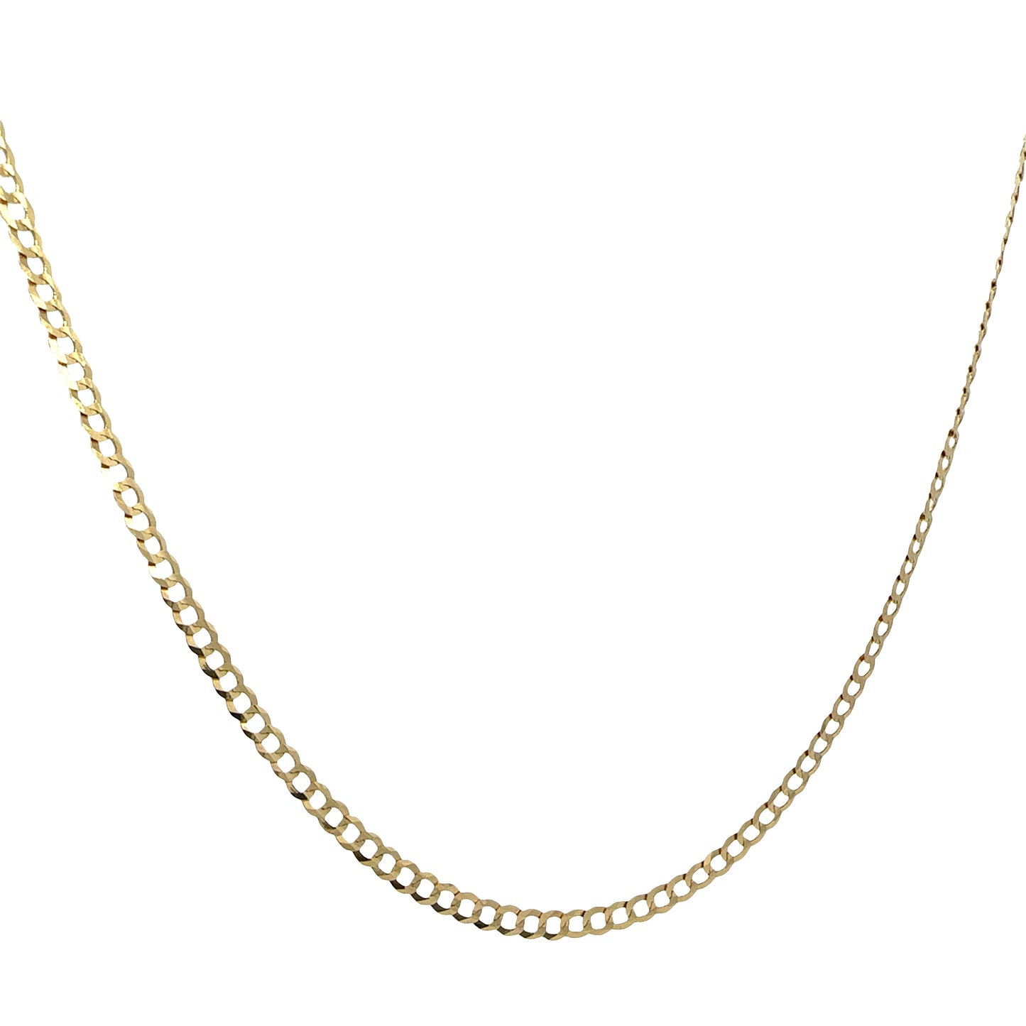 10K Yellow Gold Curb Link Necklace 3.6mm
