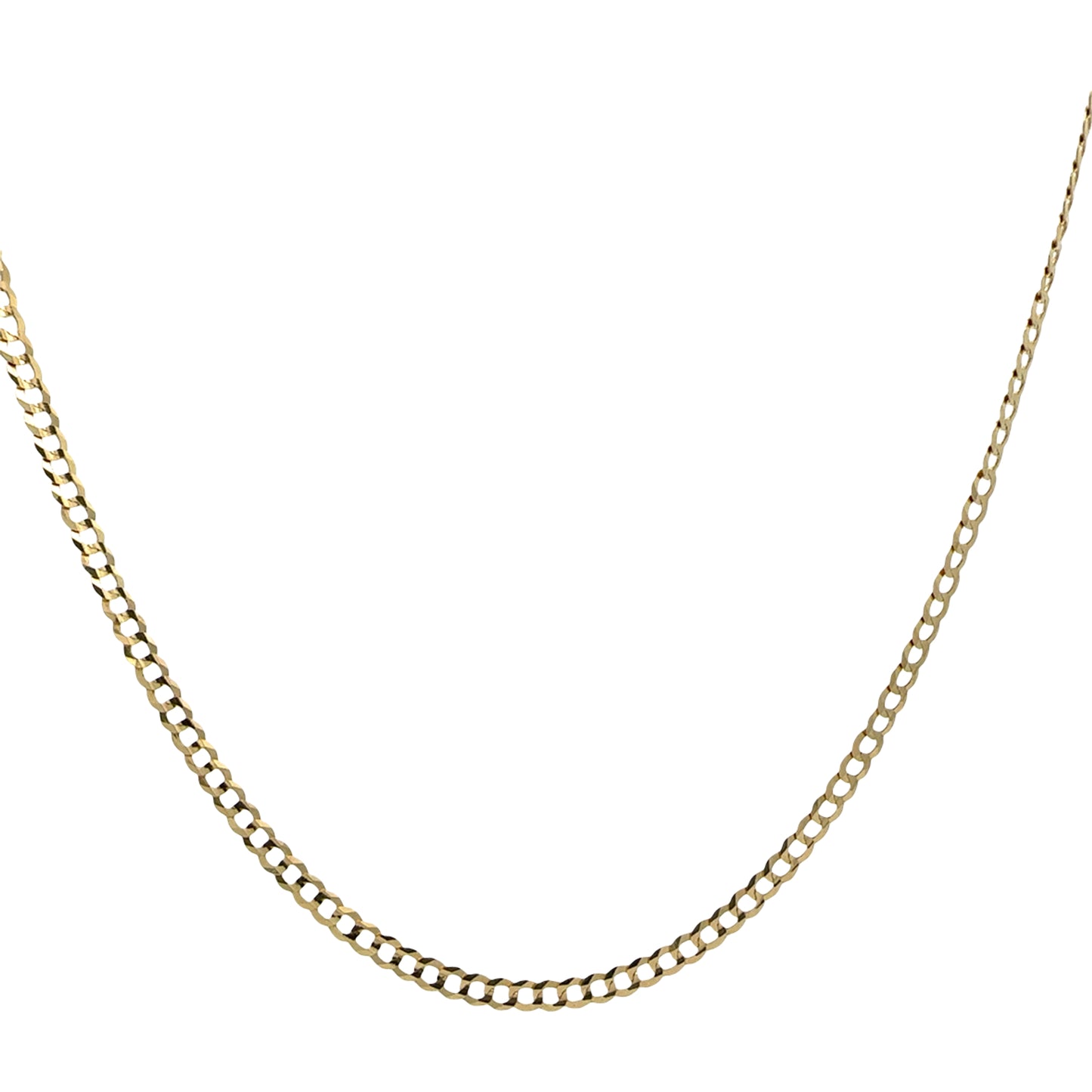 10K Yellow Gold Curb Link Necklace 3.6mm