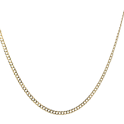 10K Yellow Gold Curb Link Chain Necklace, 3.6 mm