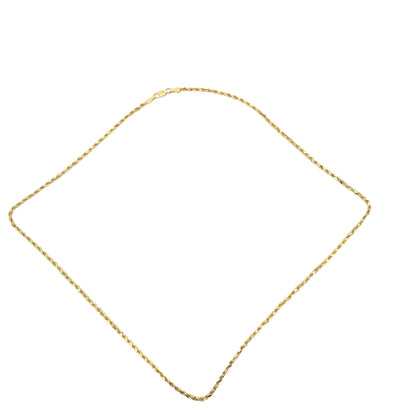 14K Diamond-Cut Rope Gold Chain, 16 in, 2.2 mm