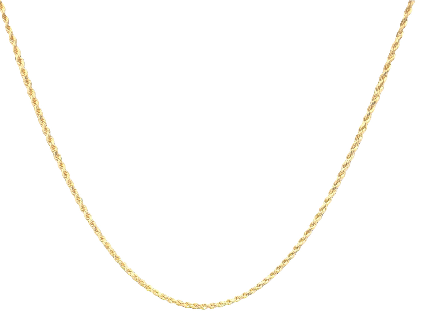 14K Diamond-Cut Rope Gold Chain 2.2mm 16"