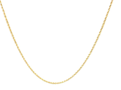 14K Diamond-Cut Rope Gold Chain, 16 in, 2.2 mm