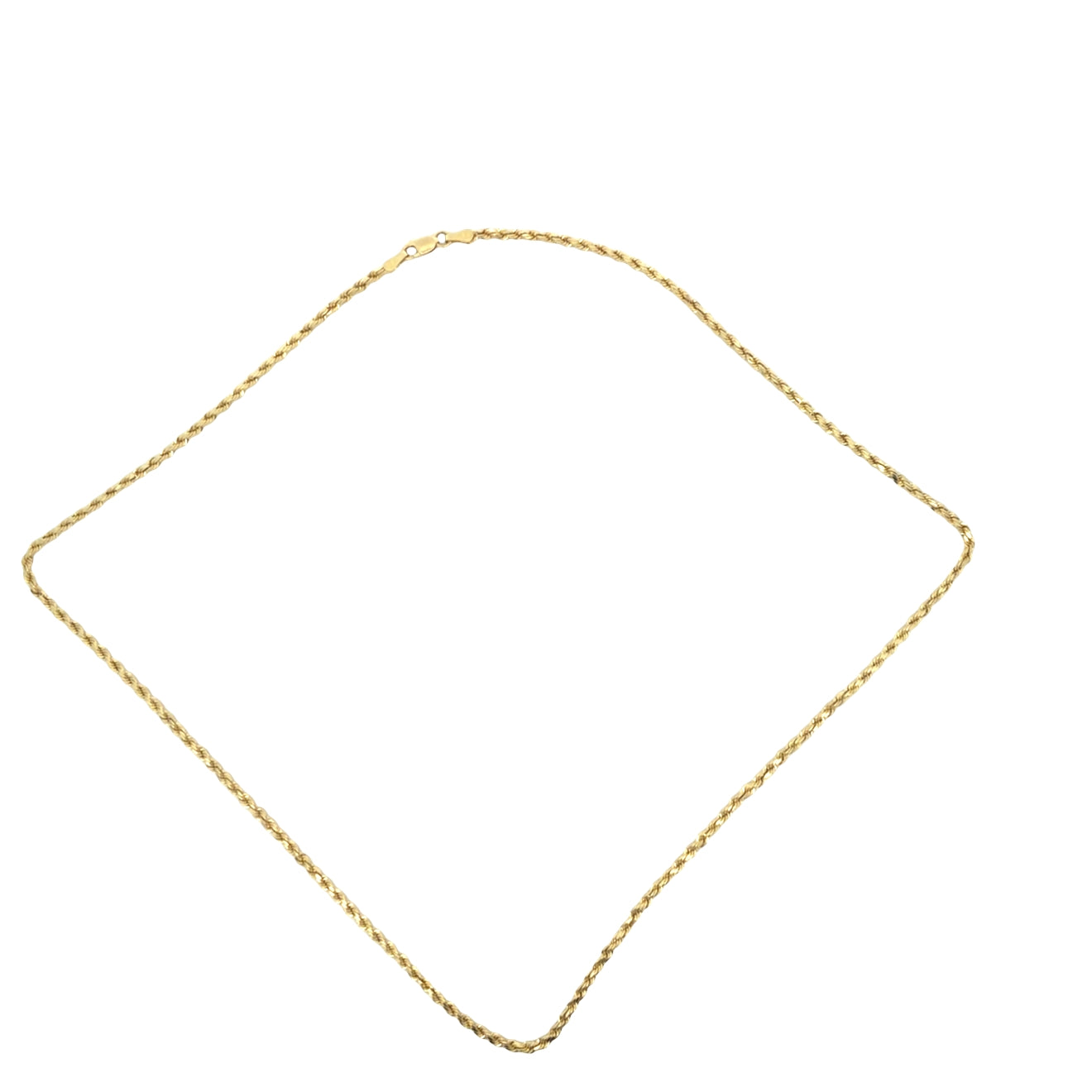 14K Diamond-Cut Rope Gold Chain 2.5mm 22"