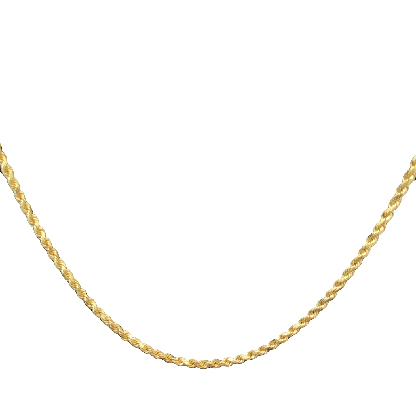14K Diamond-Cut Rope Gold Chain 2.3mm 20"