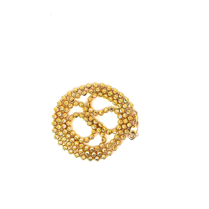 14K Yellow Gold 3 mm Moon Link Chain Necklace, 20 in