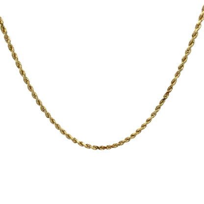 14K Gold Diamond-Cut Rope Chain Necklace, 3.5 mm