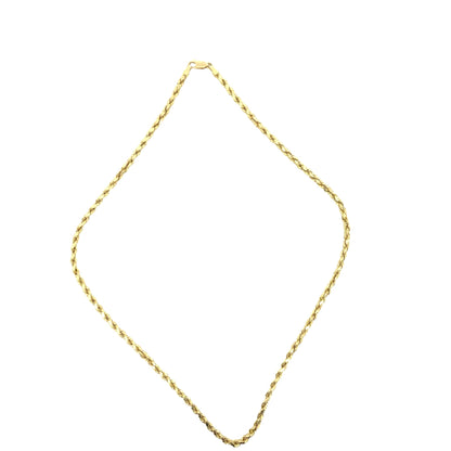 14K Rope Gold Chain with Diamond-Cut Finish, 18 in, 3.5 mm