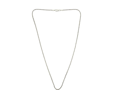 Rope Chain Necklace, 1.8 mm, Rhodium-Plated Sterling Silver, Approx. 18 in