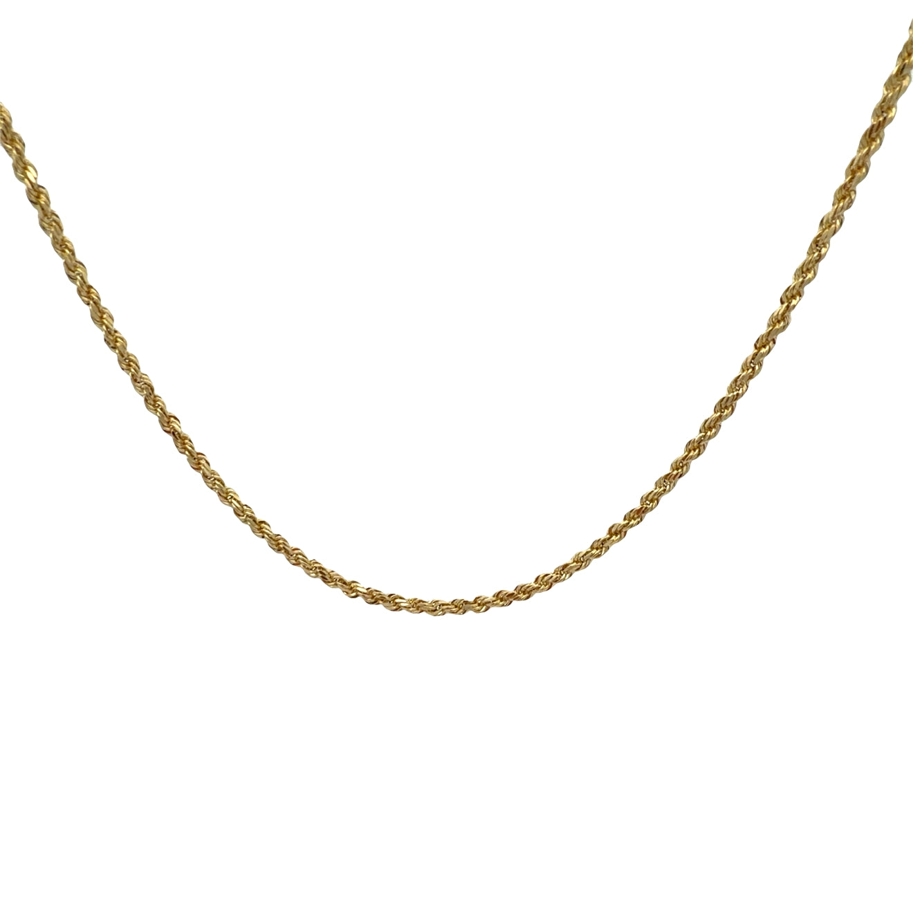 14K Diamond-Cut Rope Gold Chain 2.5mm 22"