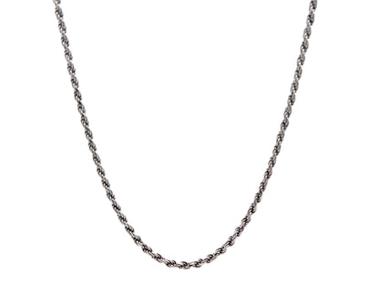 Rope Chain Necklace, 2 mm, Sterling Silver, Approx. 20 in