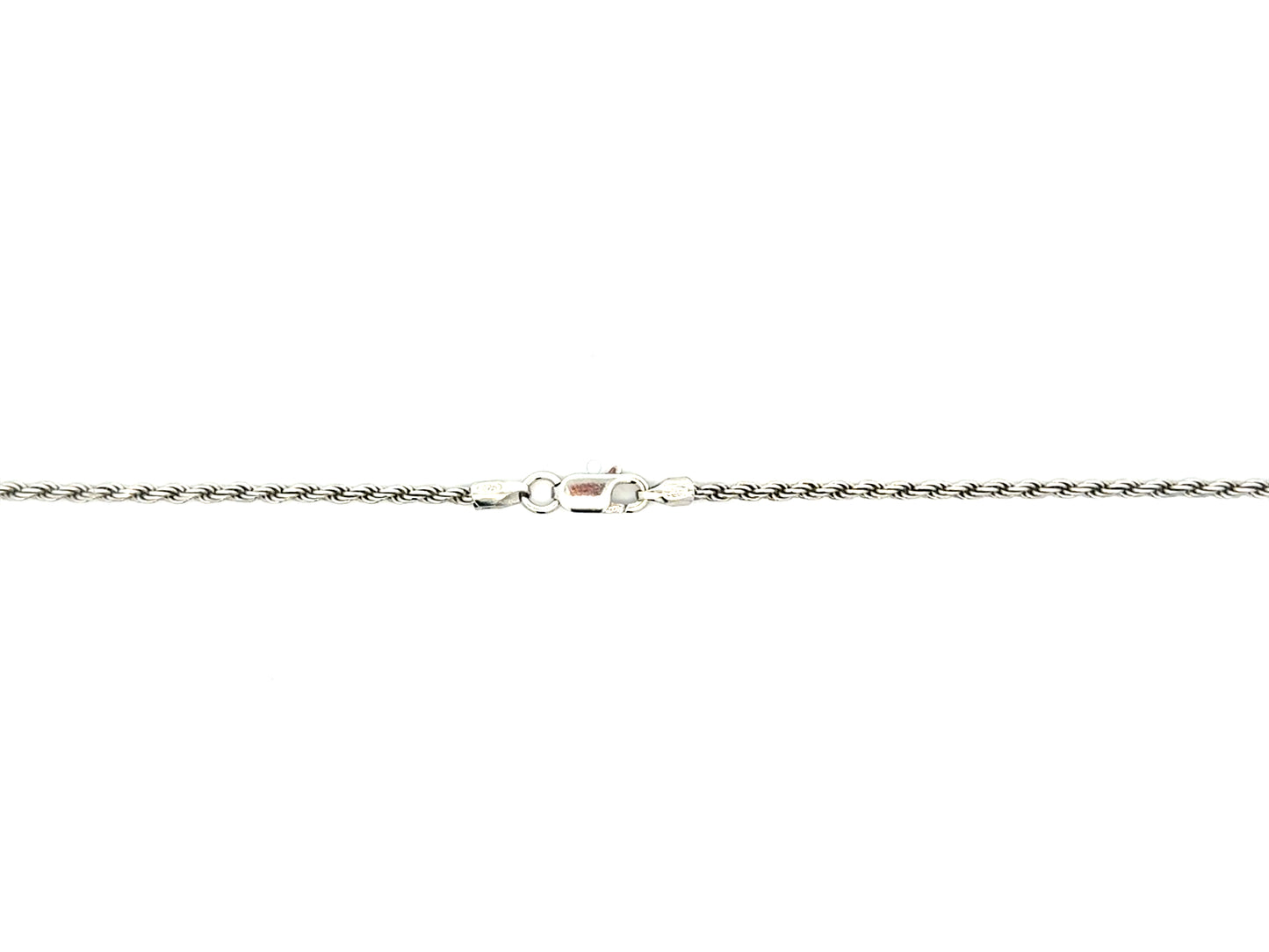 20 Inch Sterling Silver Rope Chain Necklace