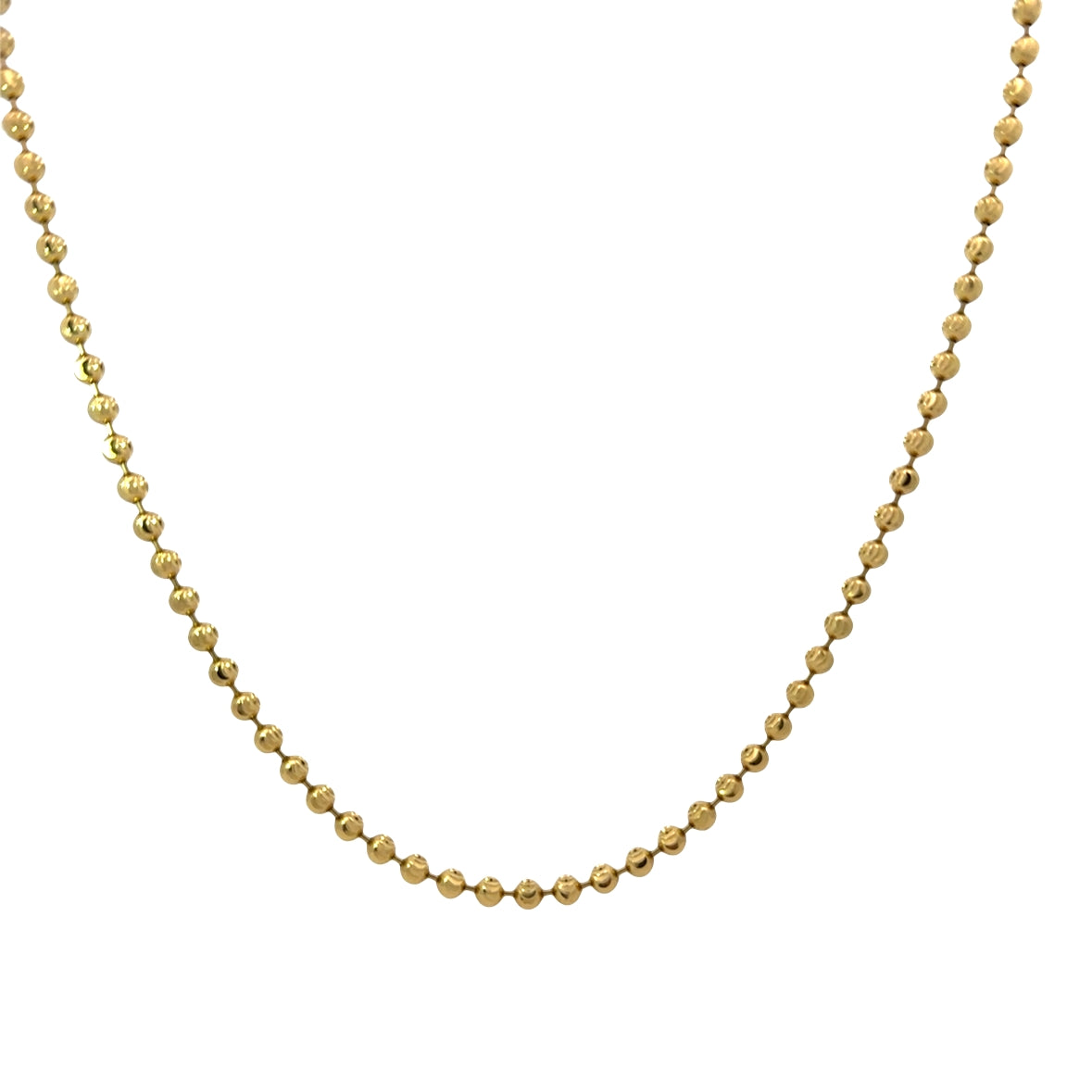 14K Yellow Gold Moon Link Necklace 4mm 22 Inch 26.5 Grams