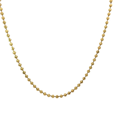 14K Yellow Gold Moon Link Necklace, 22 in, 4 mm