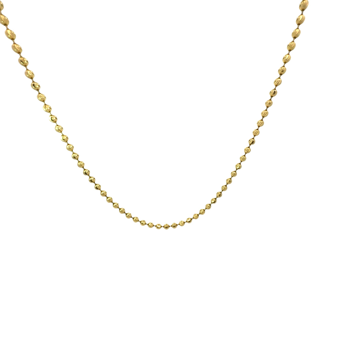 14K Yellow Gold Moon Link Necklace 4mm 22 Inch 26.5 Grams