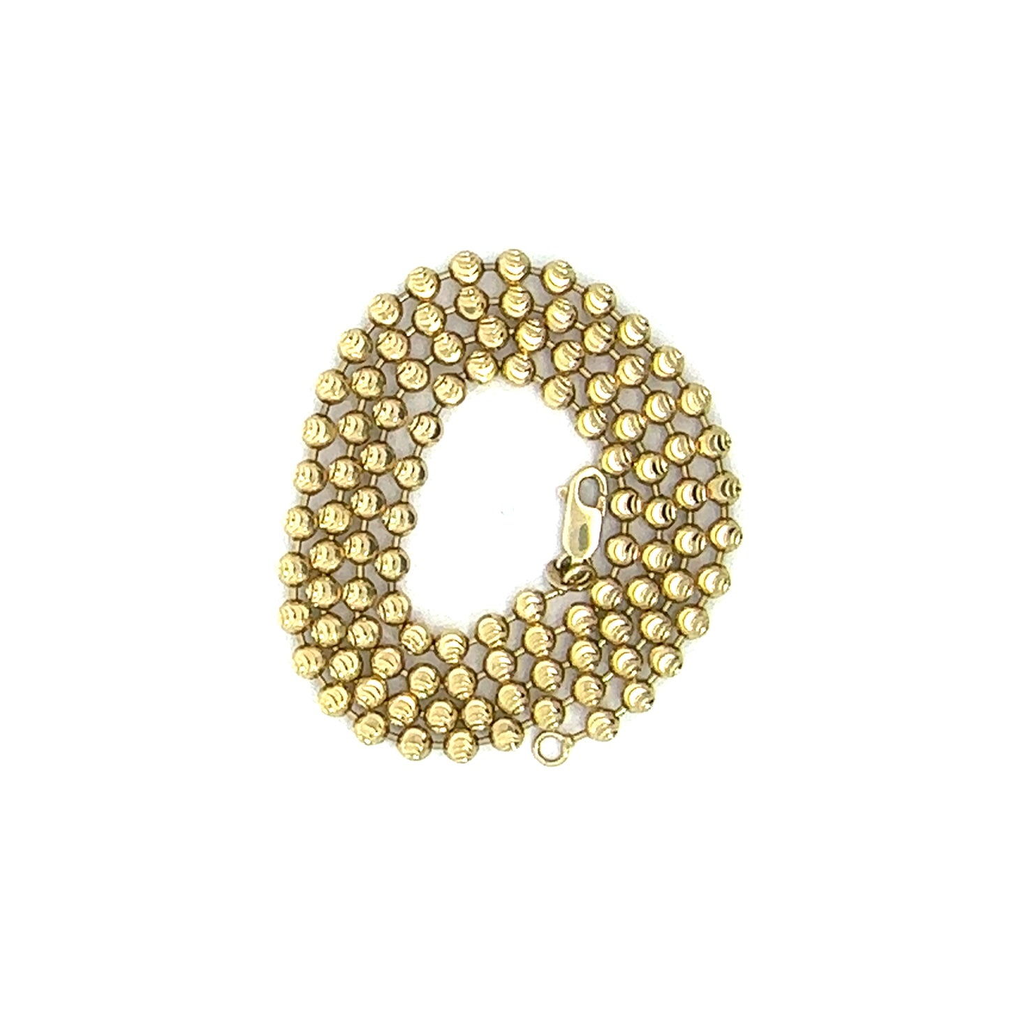 14K Yellow Gold Moon Link Necklace 4mm 22 Inch 26.5 Grams