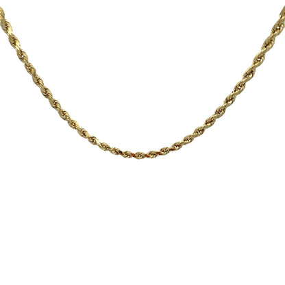 14K Diamond-Cut Rope Gold Chain, 24 in, 3.5 mm