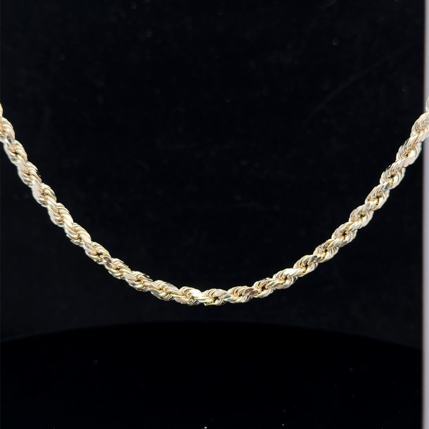 Diamond Cut Rope Chain Necklace 4mm 22 Inch