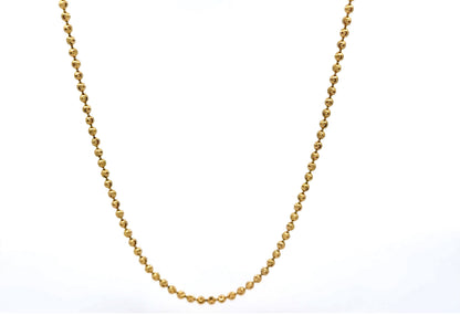 14K Diamond-Cut Moon Gold Chain, 2 mm, 20 in