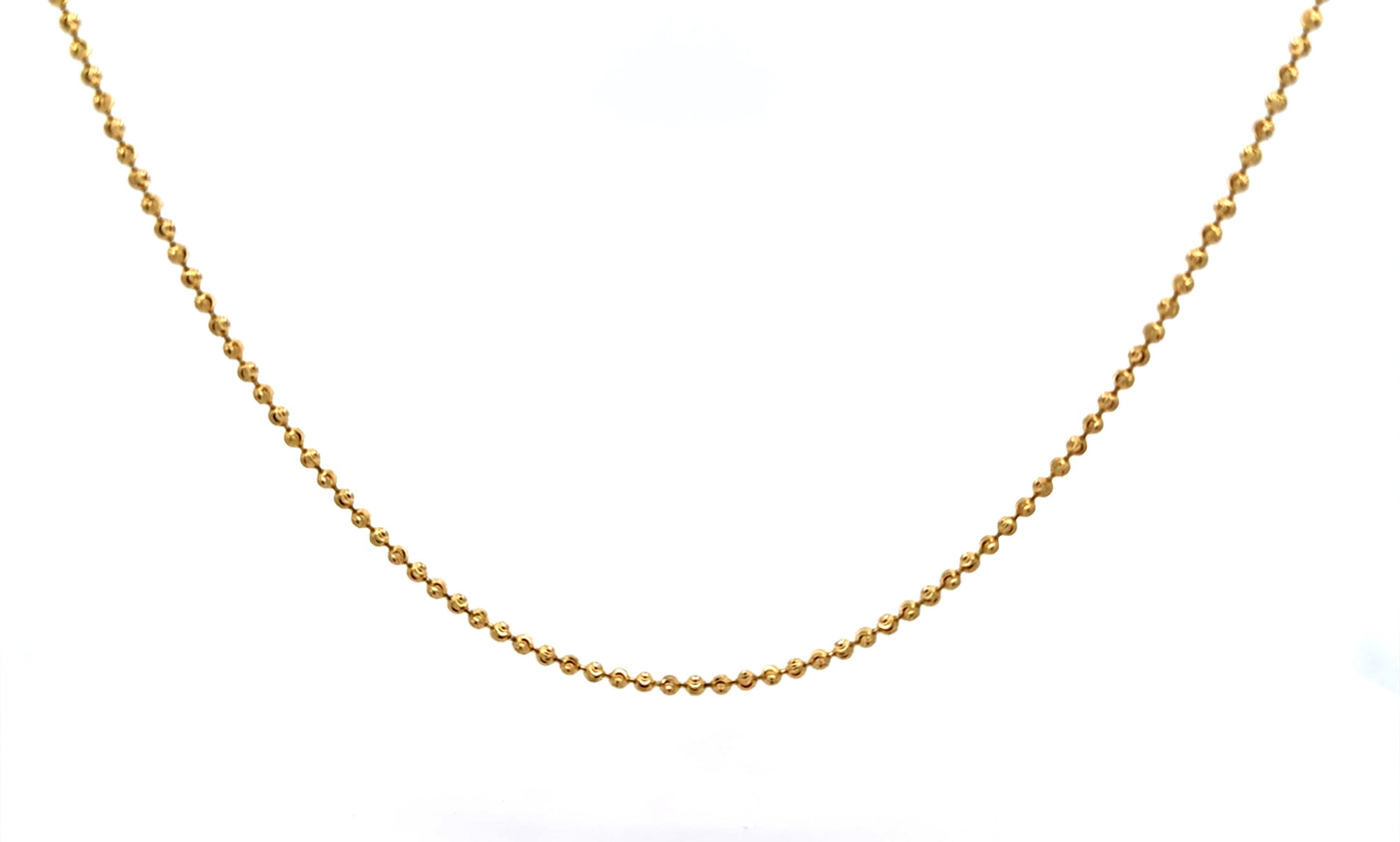 14K Diamond-Cut Moon Gold Chain 2mm 20"