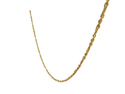 14K Saguaro-Finish Rope Gold Chain, 20 in, 2.5 mm