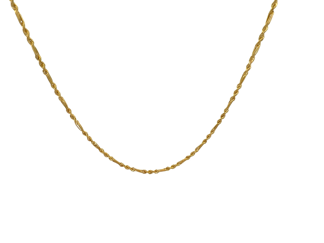 14K Saguaro Finish Rope Gold Chain 2.5mm 20"