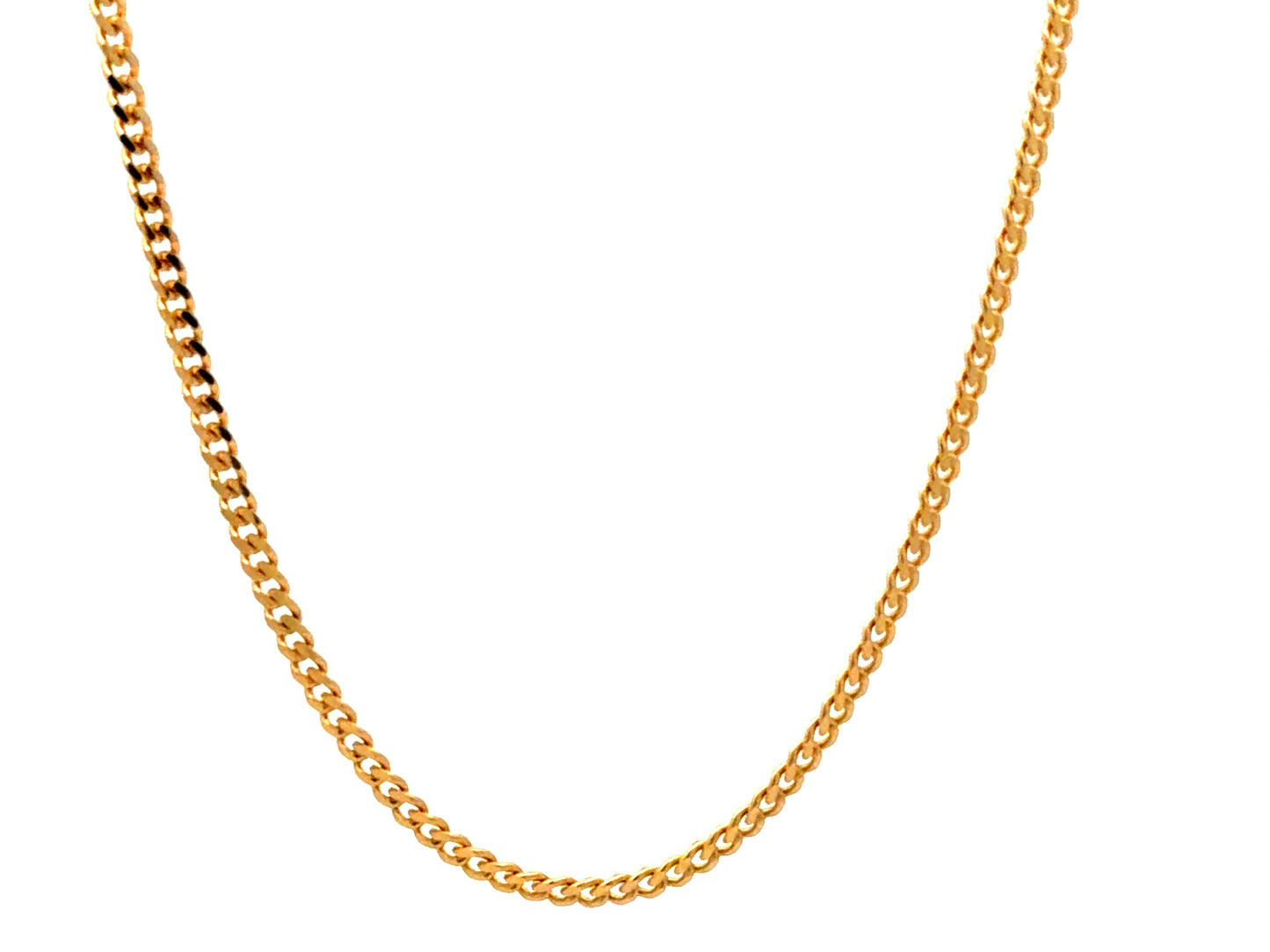 14K Diamond-Cut Miami Cuban Link Gold Chain 2.3mm 18"