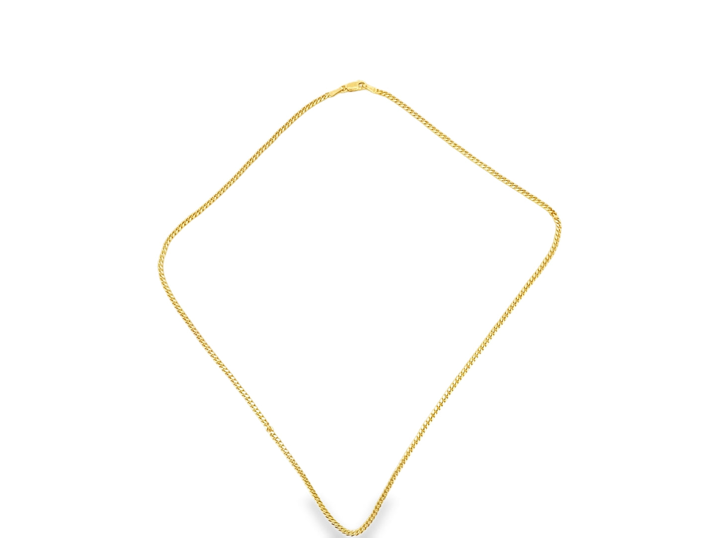 14K Diamond-Cut Miami Cuban Link Gold Chain 2.3mm 18"
