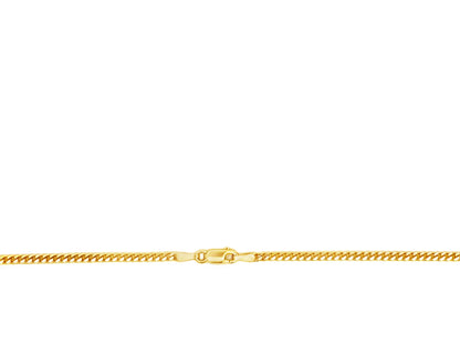 14K Gold 2.3 mm Diamond-Cut Miami Cuban Link Chain, 18 in