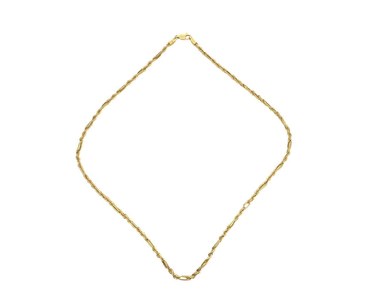 14K Figaro/Rope Link Gold Chain 4mm 20"