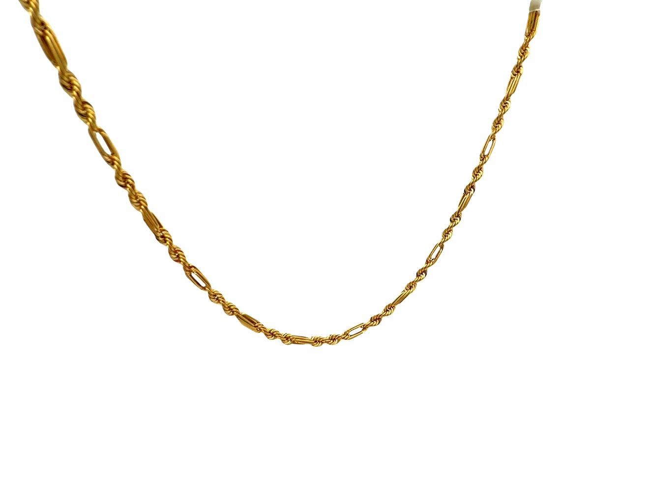 14K Figaro/Rope Link Gold Chain 4mm 20"