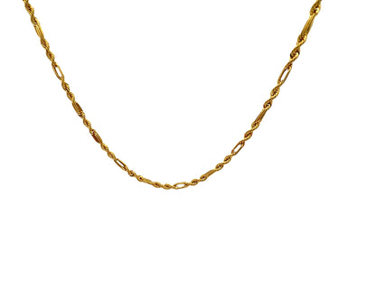 14K Gold Figaro Rope-Link Chain, 20 in, 4 mm
