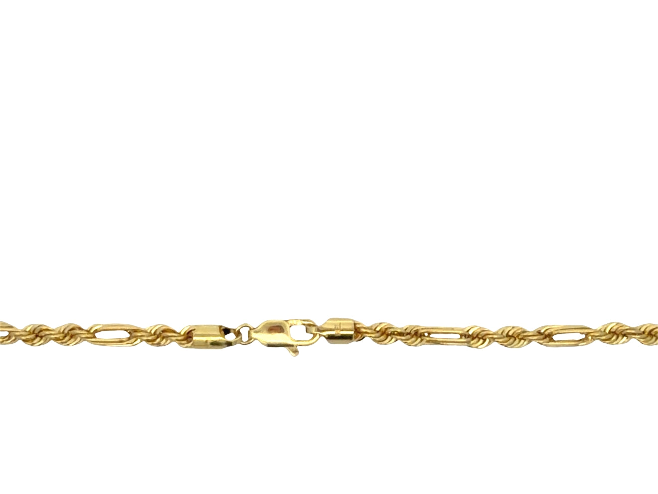 14K Figaro/Rope Link Gold Chain 4mm 20"