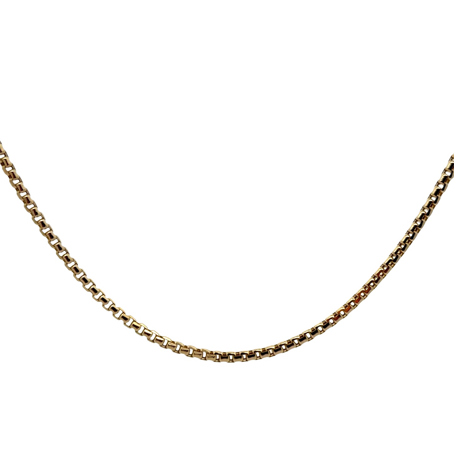 14K Box Link Gold Chain 2.3mm 20"