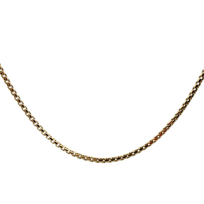 14K Box Link Gold Chain, 2.3 mm, 20 in