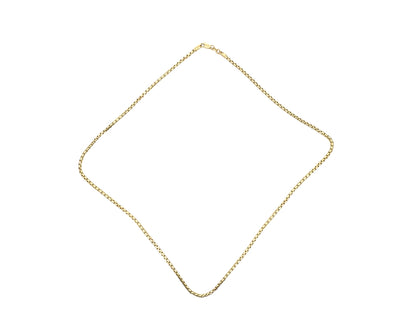 14K Box Link Gold Chain, 2.3 mm, 20 in