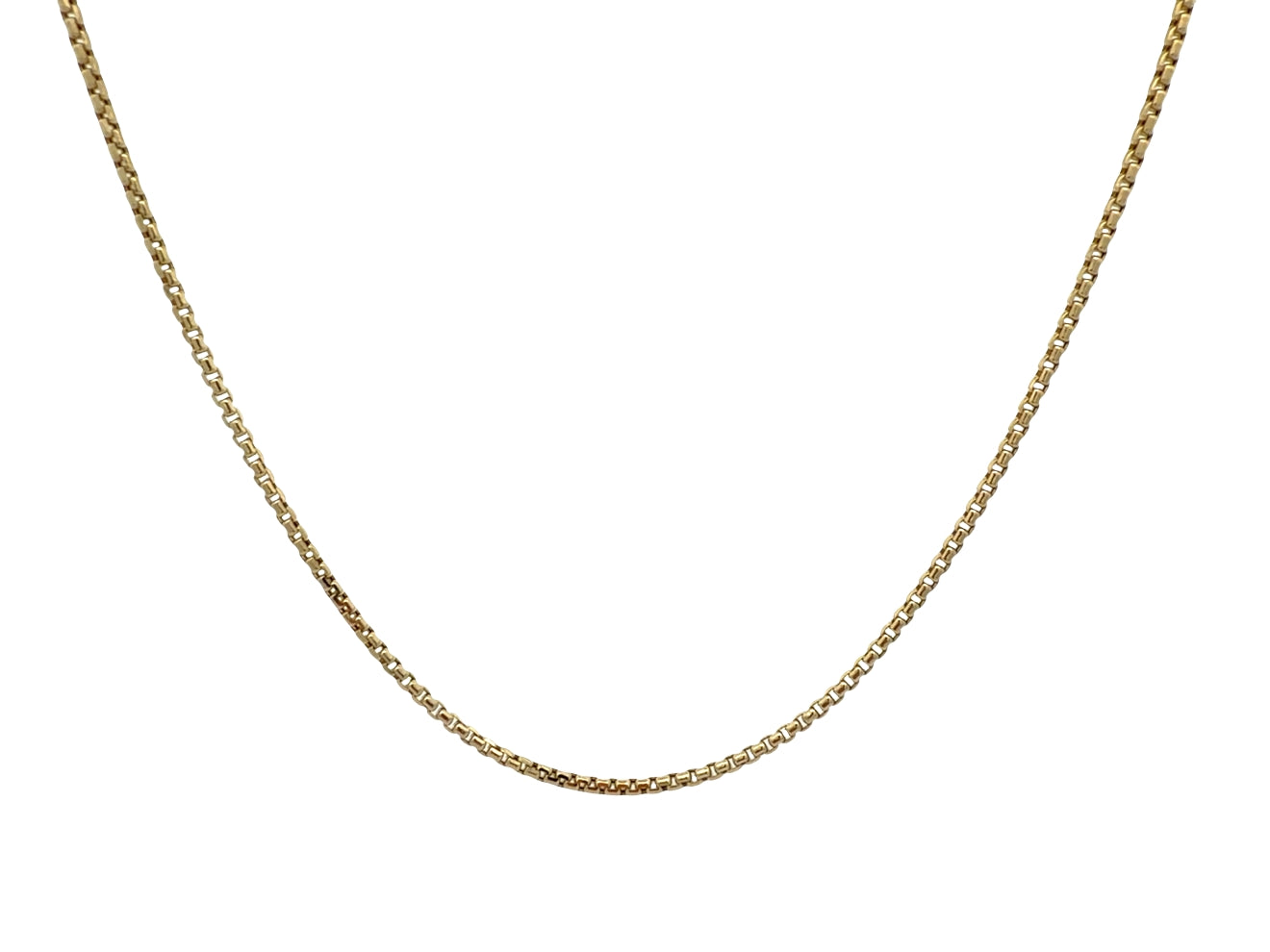 14K Box Link Gold Chain 2.3mm 20"