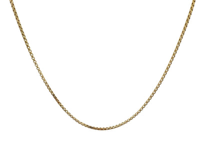14K Box Link Gold Chain, 2.3 mm, 20 in