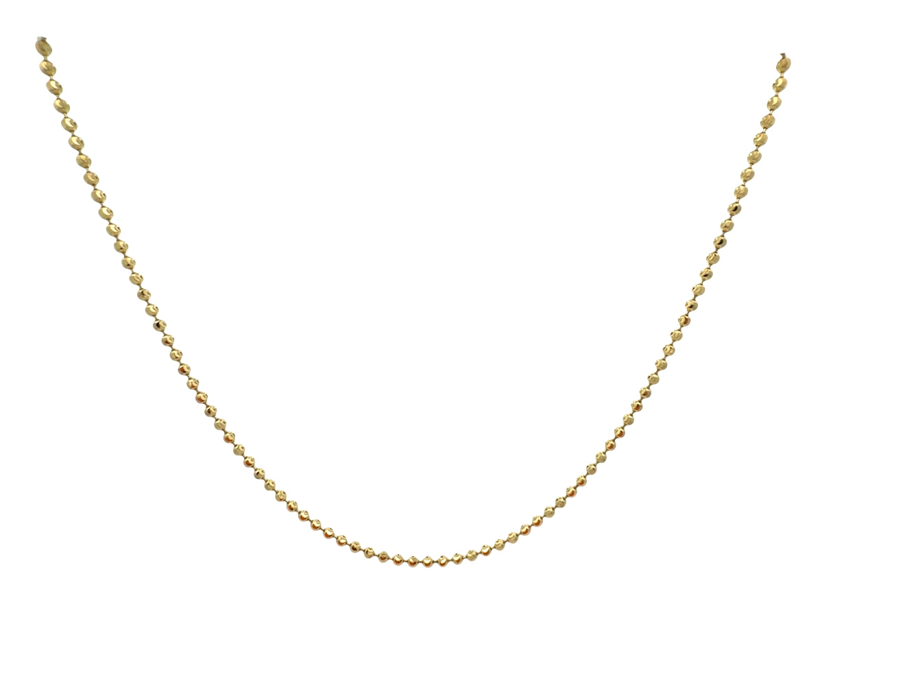 14K Diamond-Cut Moon Gold Chain 2.5mm 20"