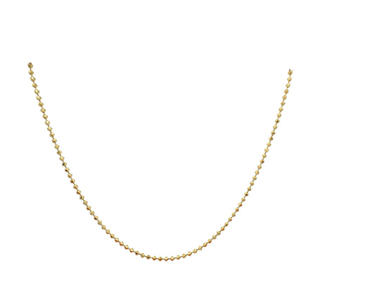 14K Diamond-Cut Moon Gold Chain 2.5mm 20"