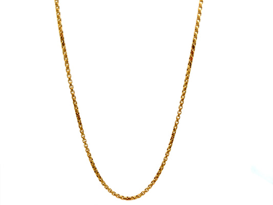 14K Box Link Gold Chain 2mm 20"