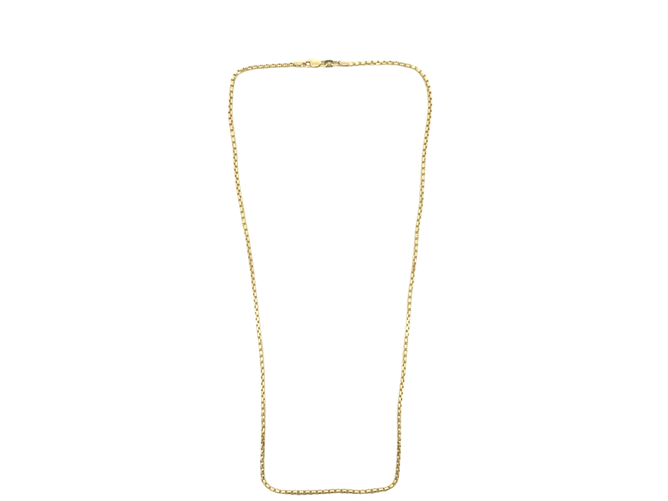 14K Box Link Gold Chain 2mm 20"