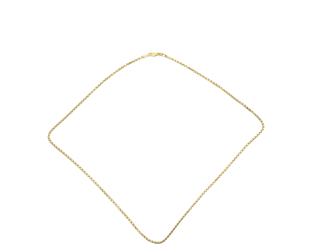 14K Box Link Gold Chain 2mm 20"