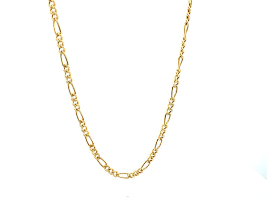 14K Figaro Link Gold Chain 4mm 22"