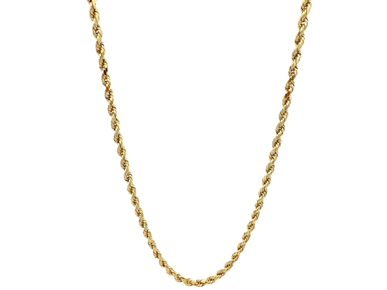 Diamond Cut Rope Chain Necklace 18 Inch